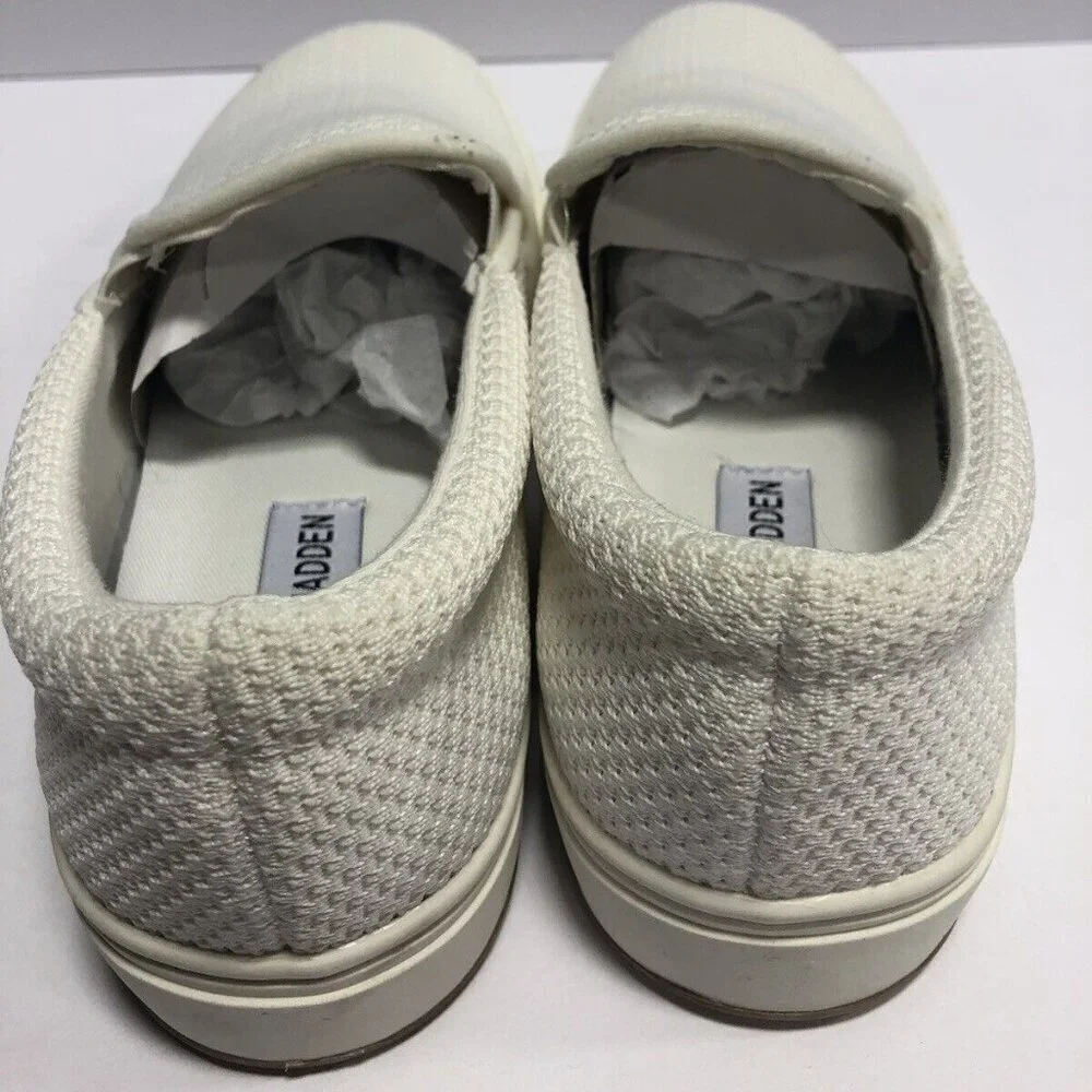 Steve Madden Women’s Coulter White Slip-On Shoes, Size 7.5M